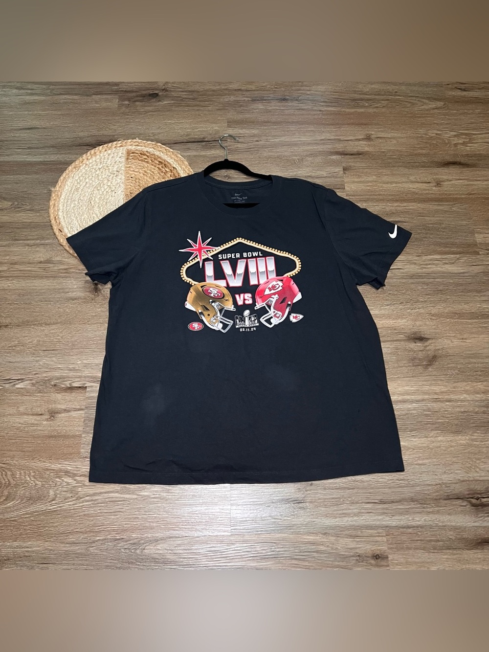 NIKE SUPER BOWL 2024 Graphic Short Sleeve Mens Tshirt